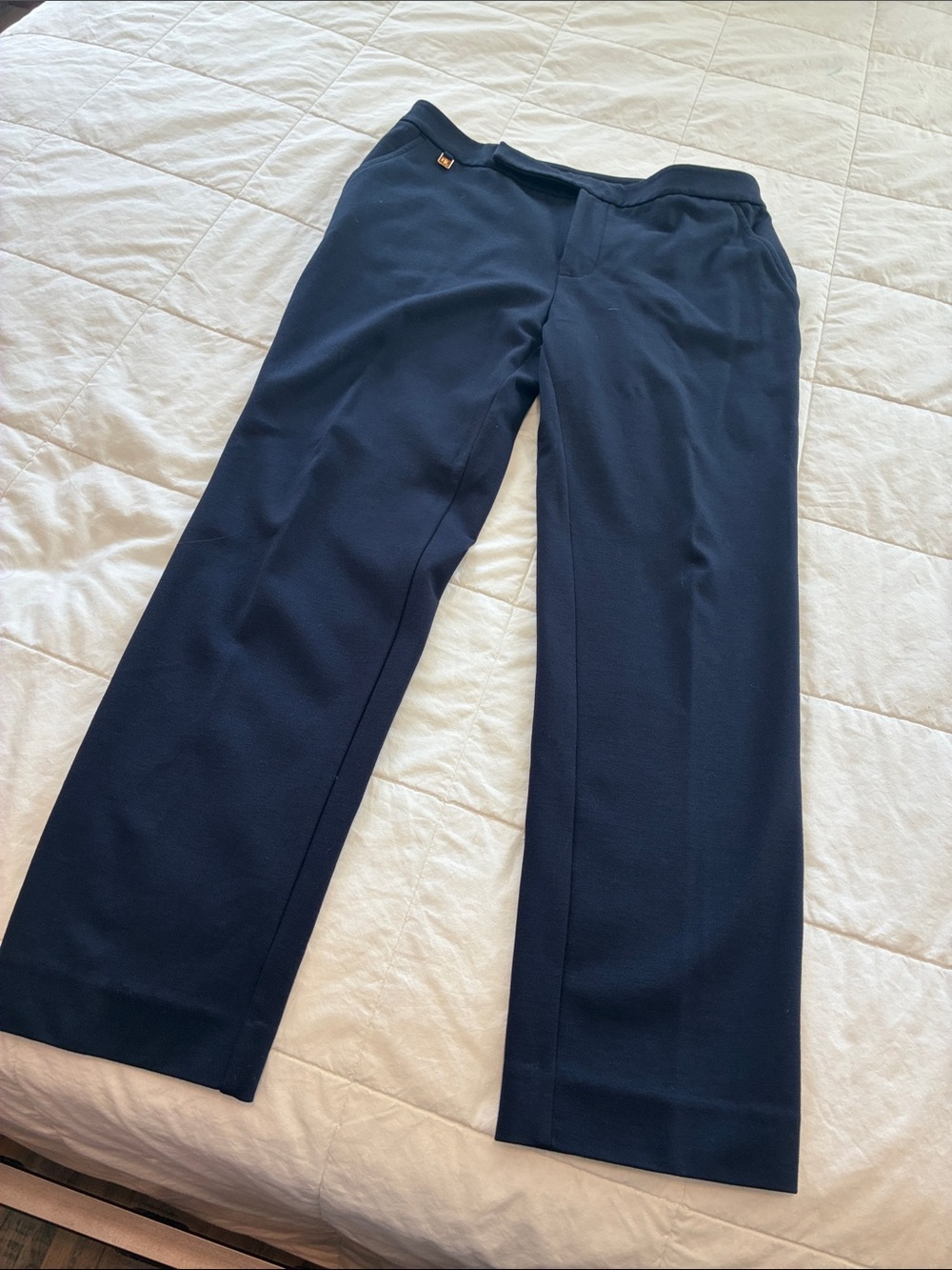 Lauren Ralph Lauren Navy Straight-Leg Women's Trousers